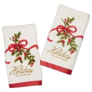 Lenox Holiday Cheer Boxed Set of 2 Fingertip Towel